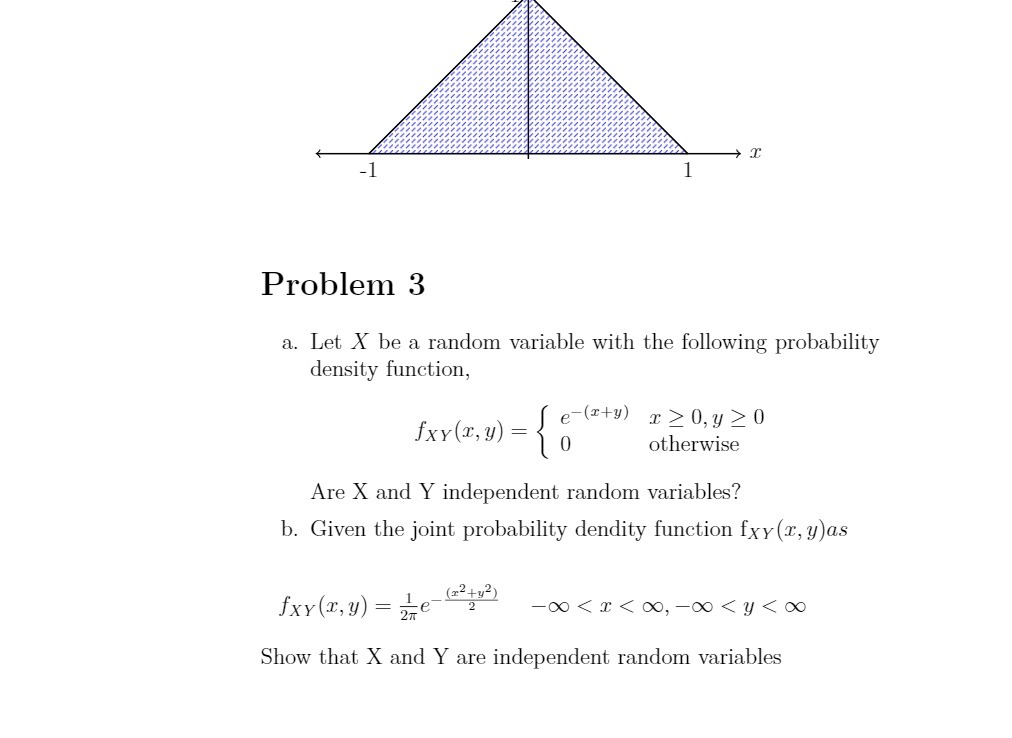 -1 Problem 3 a. Let X be a random variable with