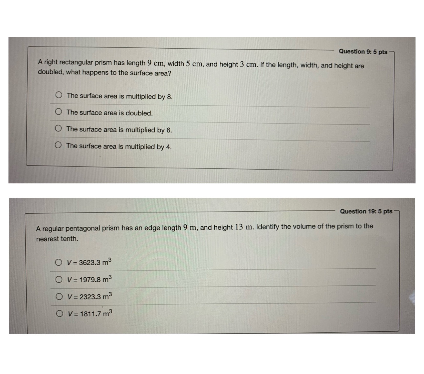Please provide CLEAR answers. Question 9: 5 pts A