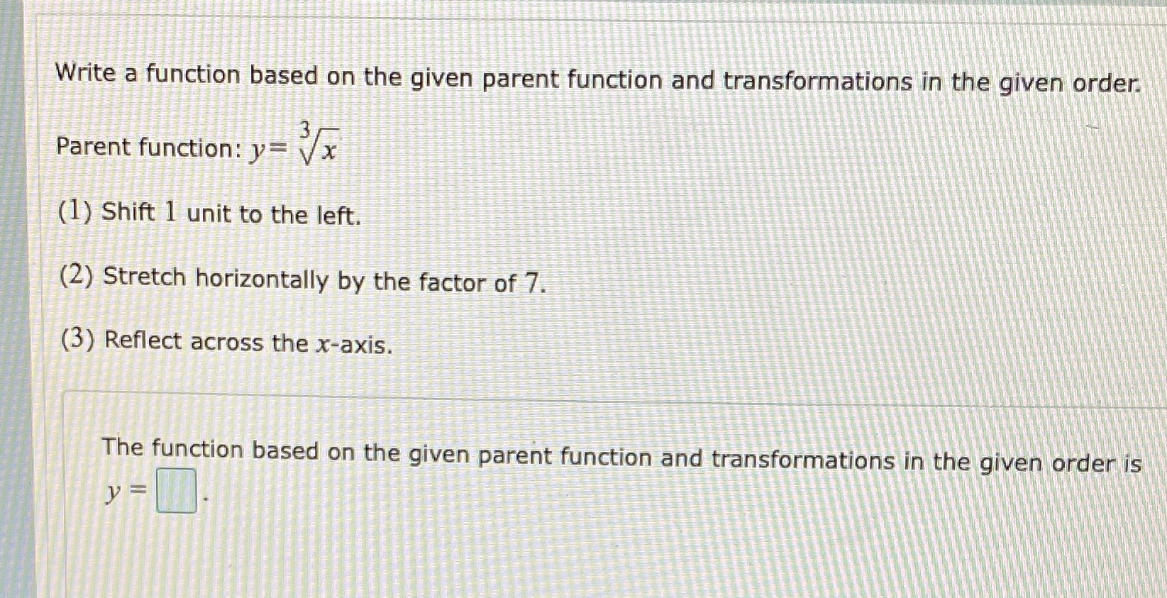 Write a function based on the given parent