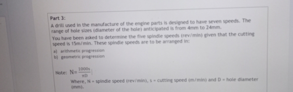 I need clear explanation Part 3: A drill used in
