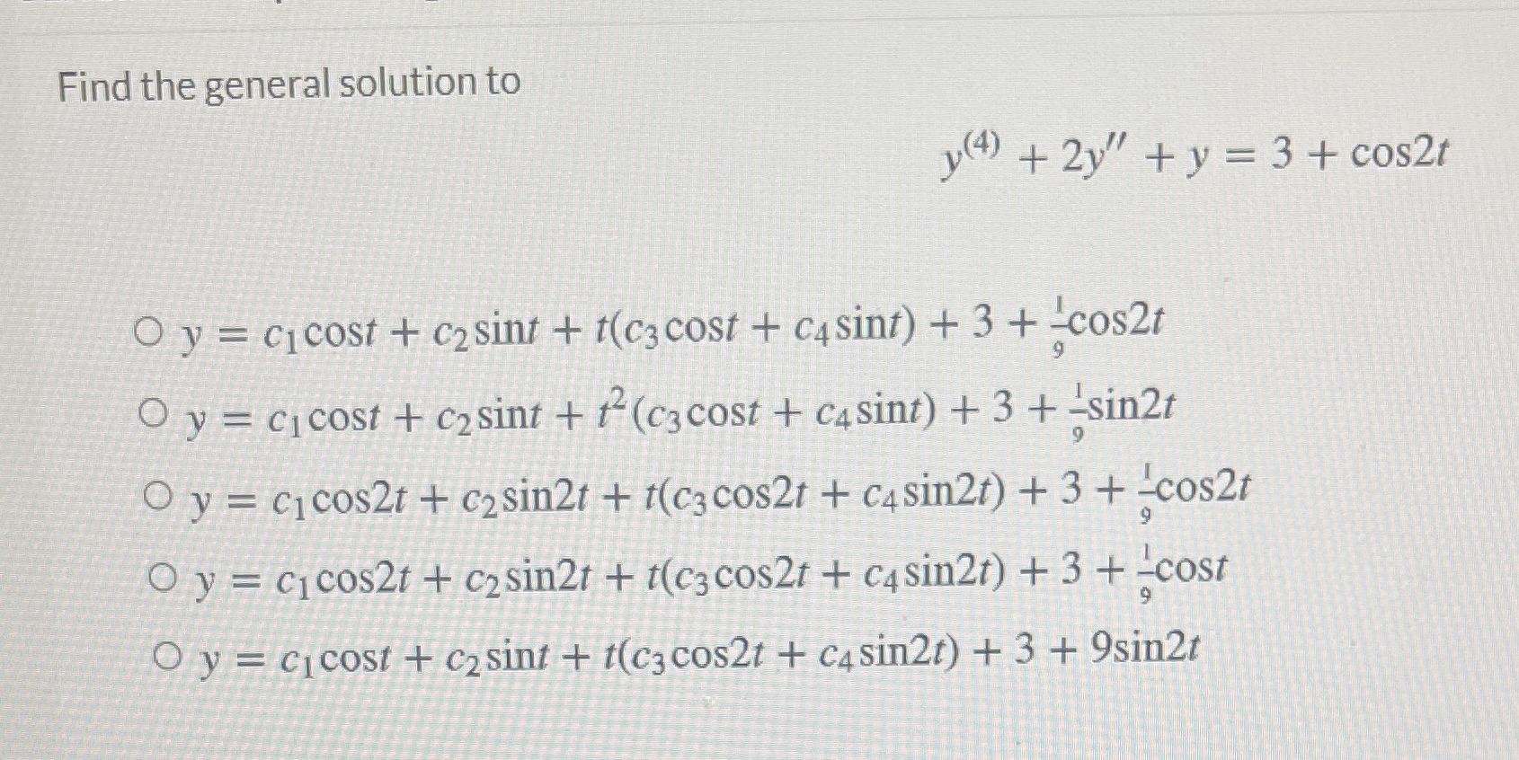 Please be clear Find the general solution to y
