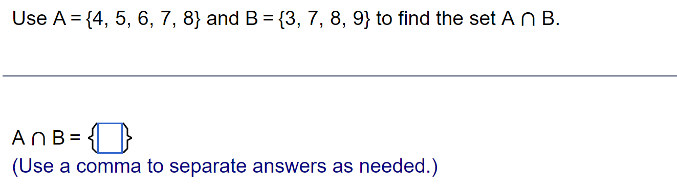 Write the resulting set using the listing method.