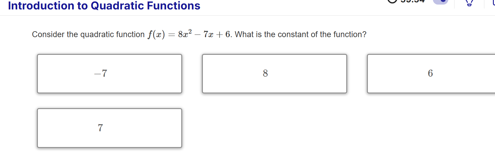 ? Introduction to Quadratic Functions Consider