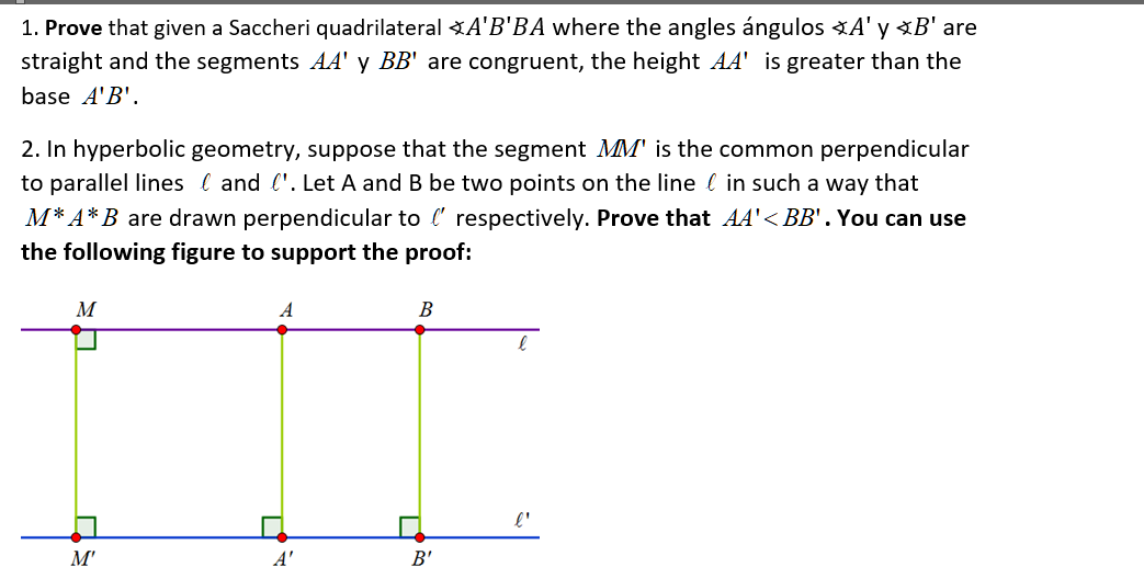 Hi, it is about non-euclidean Geoemetry (Parallel