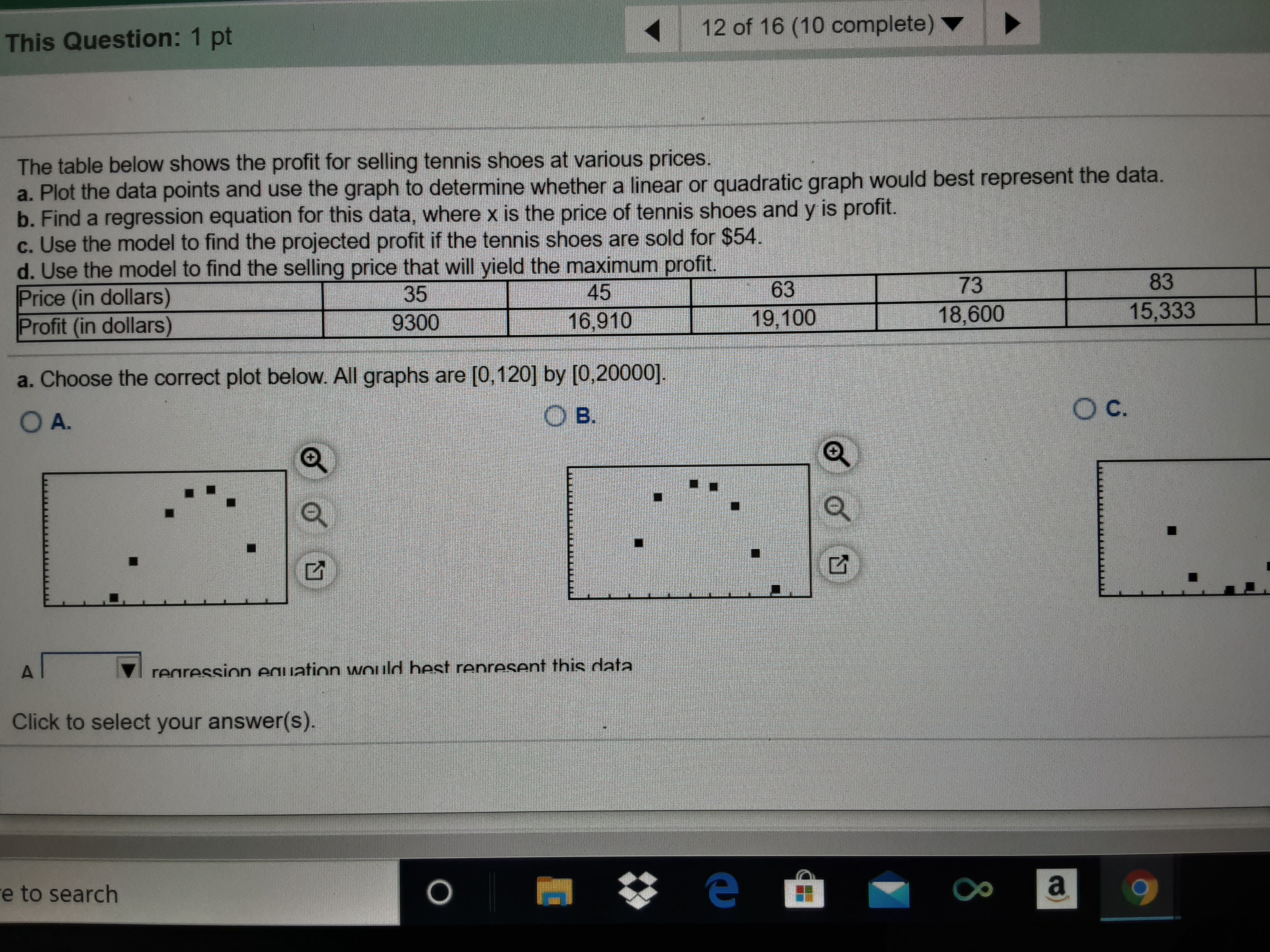 Answer the following questions a. Plot the data
