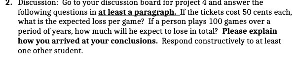 2. Discussion: Go to your discussion board for