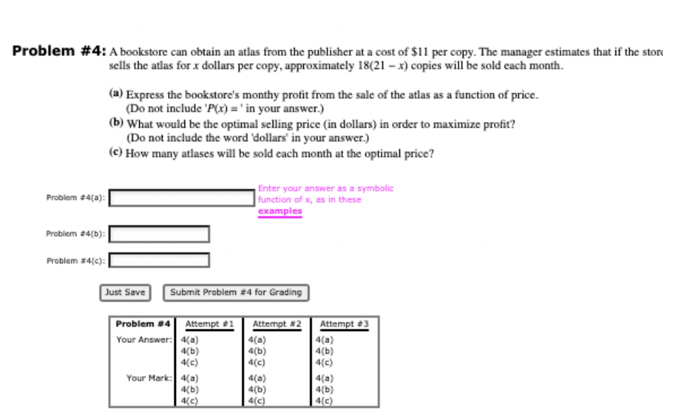 Problem #4: A bookstore can obtain an atlas from