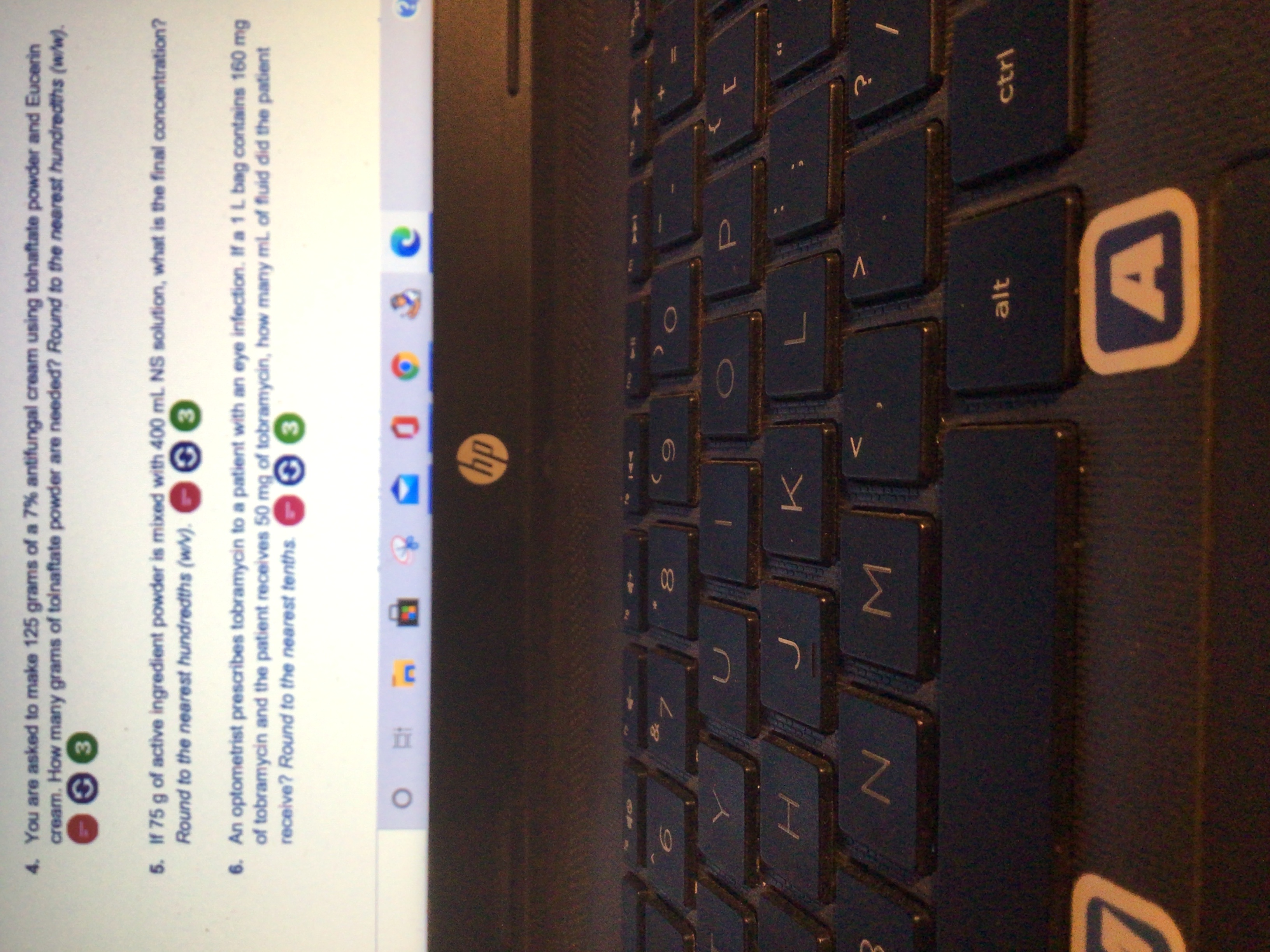 4. You are asked to make 125 grams of a 7%