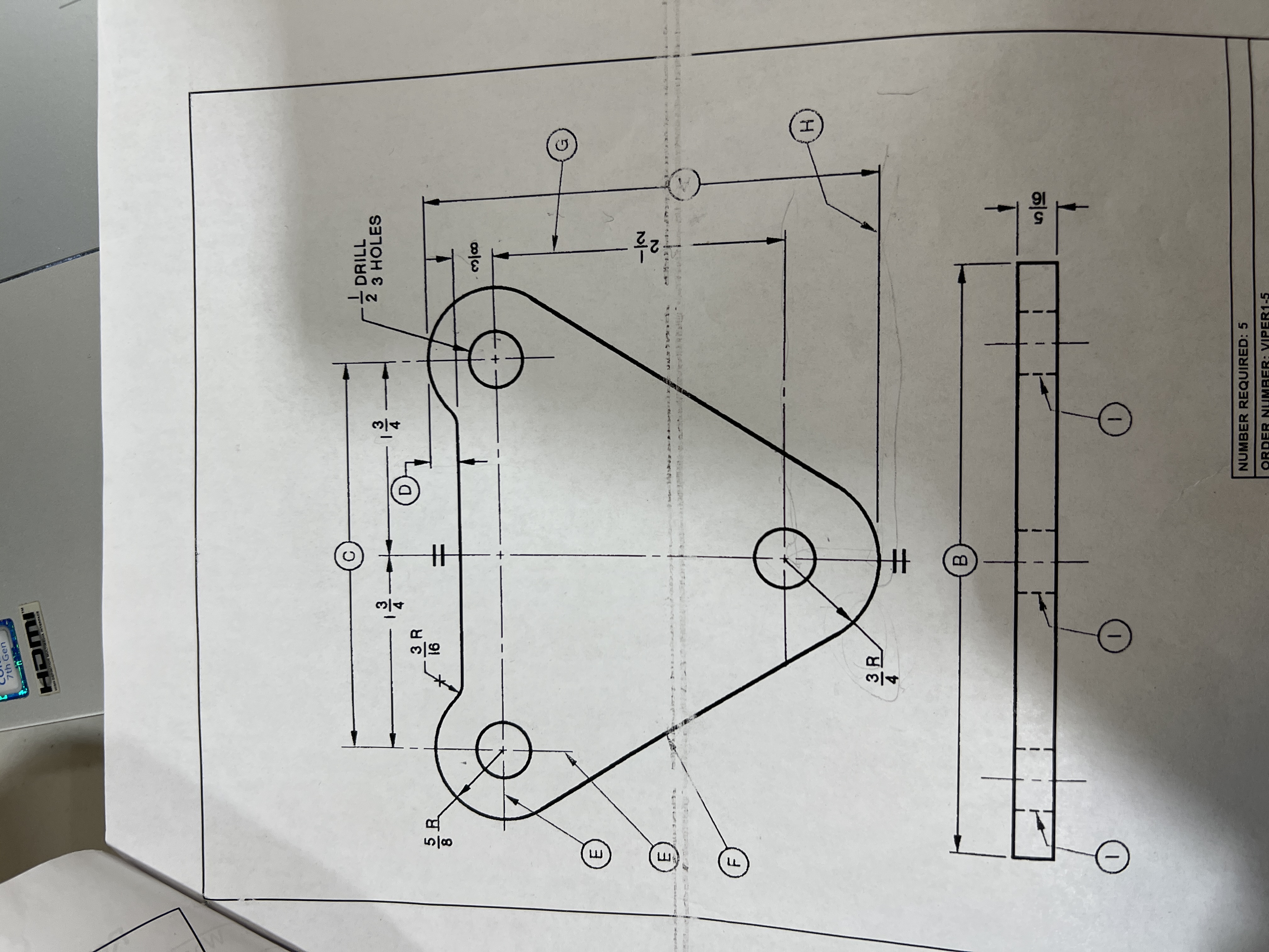 What is distance D 7th Gen HOMI C - DRILL 2 3