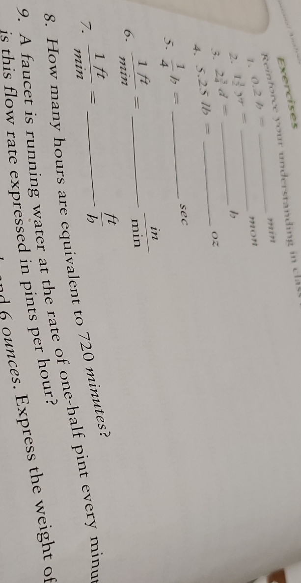 Exerci es Reinforce your understanding in cla 1.