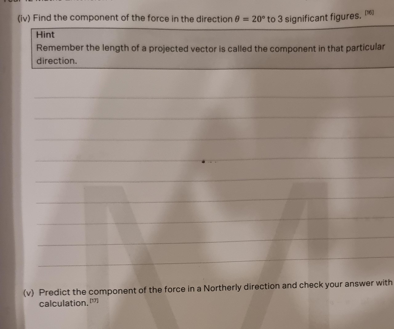 (b) Donald is pulling his truck with a force of f