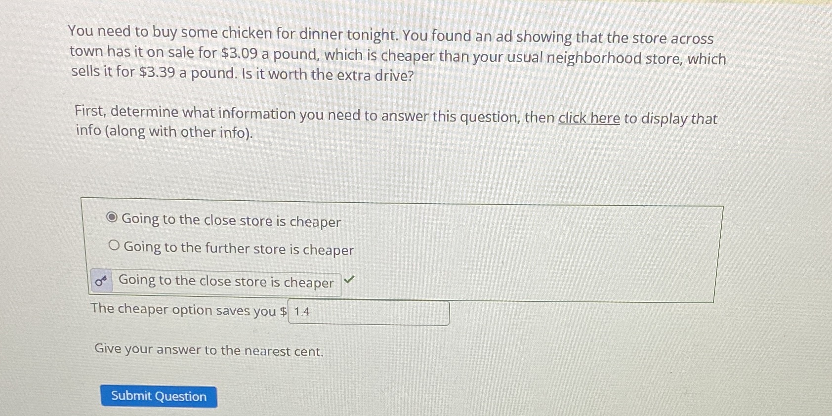 How much does the cheaper option save me You need