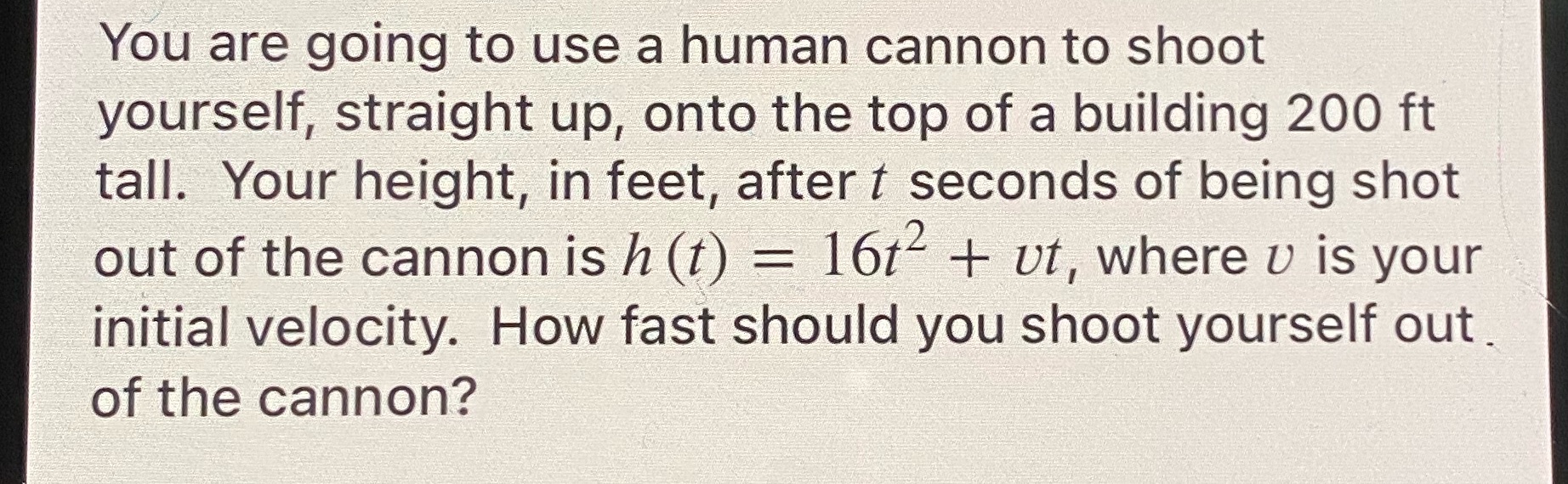 Please help me! You are going to use a human
