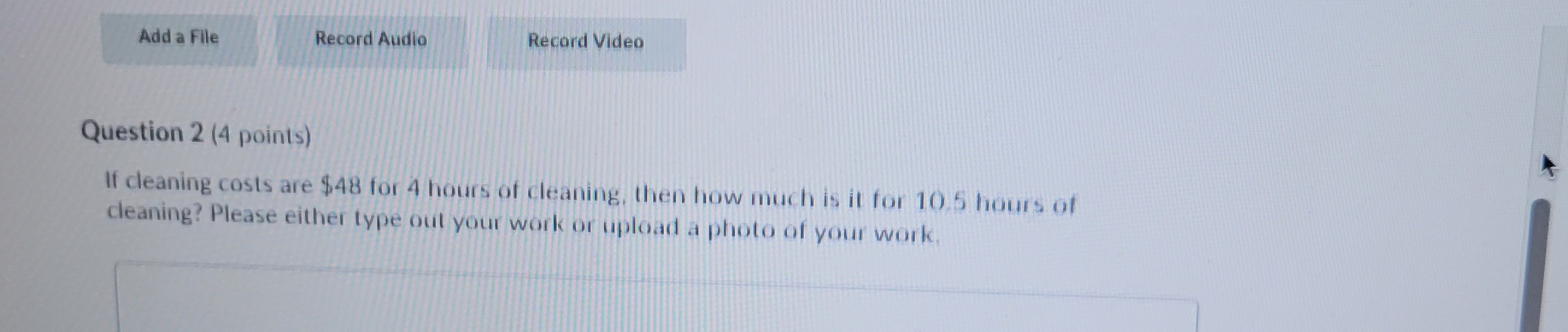 Add a File Record Audio Record Video Question 2