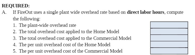 REQUIRED: a. If FireOut uses a single plant wide