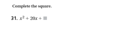 \fSalve each quadratic equation by completing the