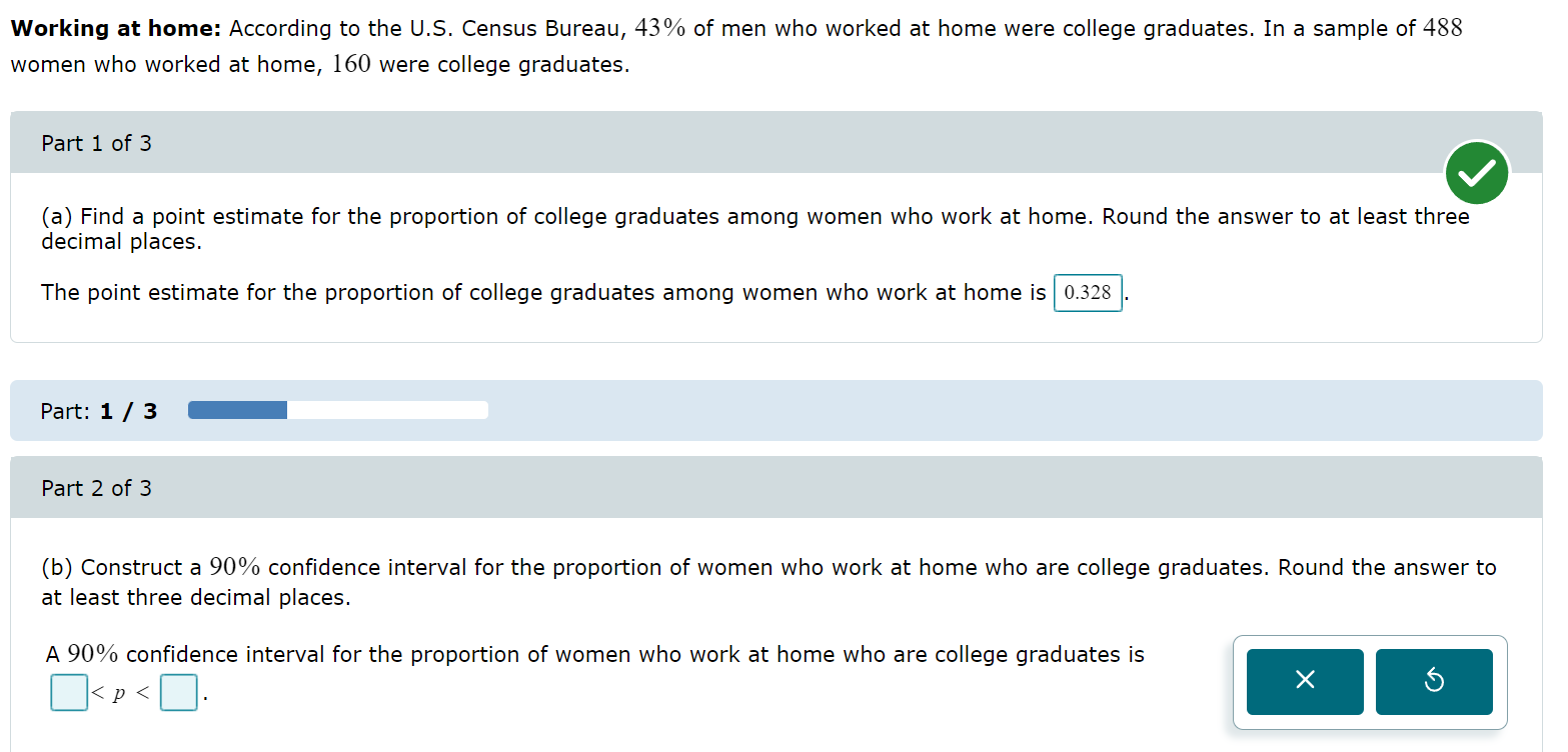 (b) Construct a confidence interval for the