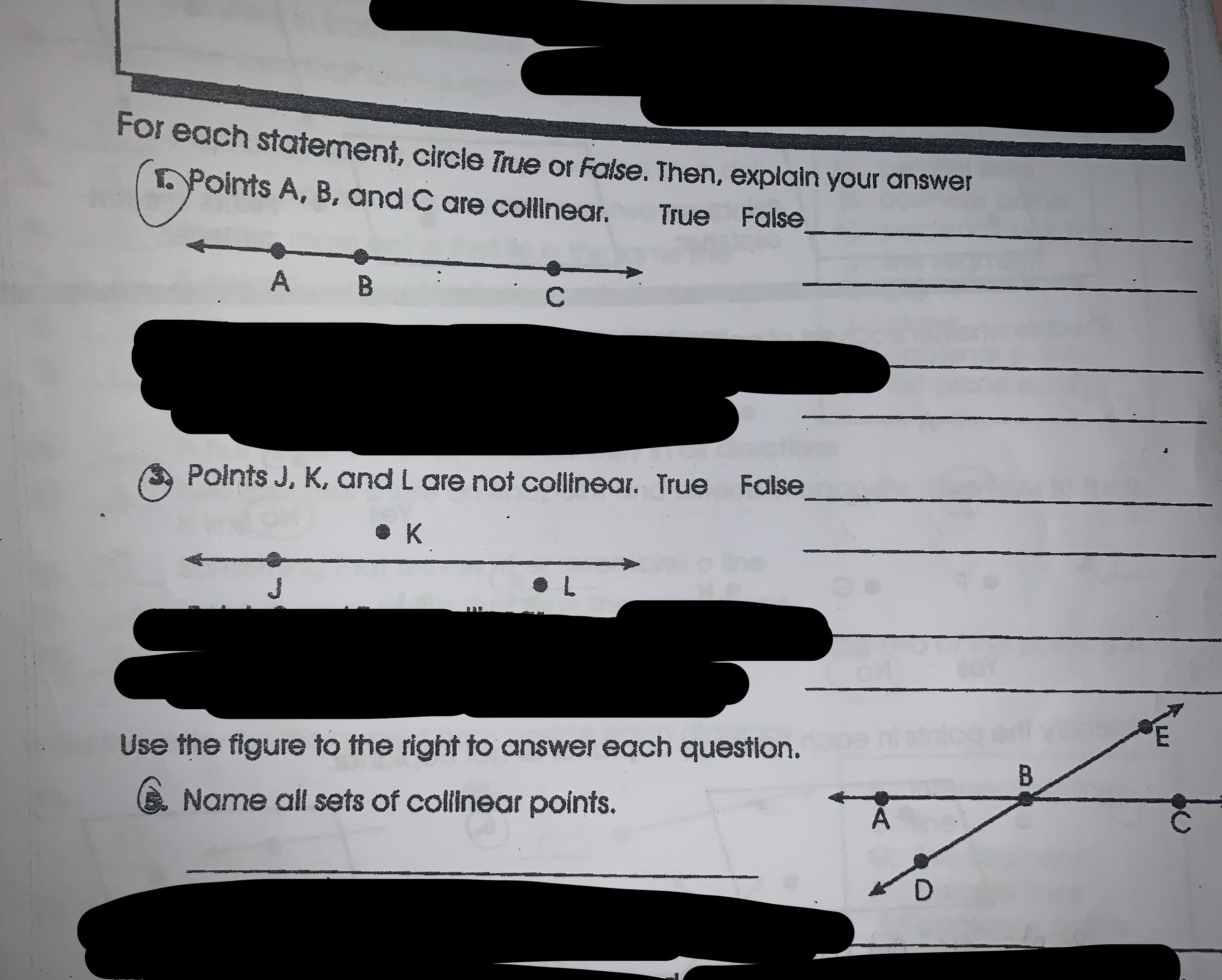 Please answer no. 1,3, and 5 thank you. For each