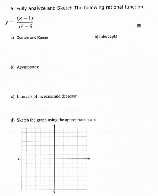 6. Fully analyze and Sketch The following