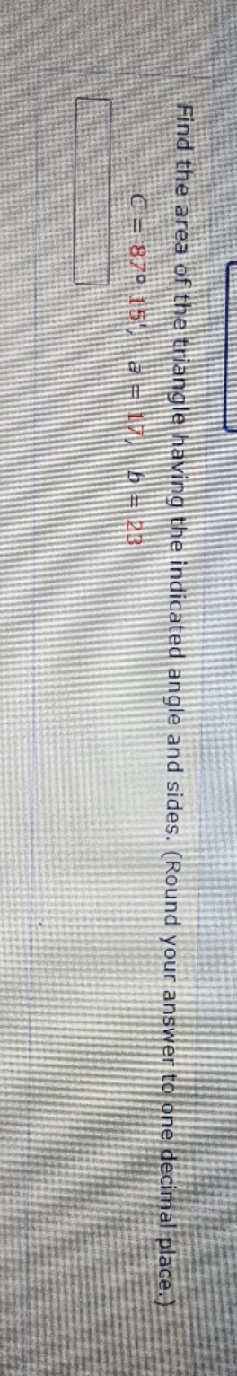 find the area Find the area of the triangle
