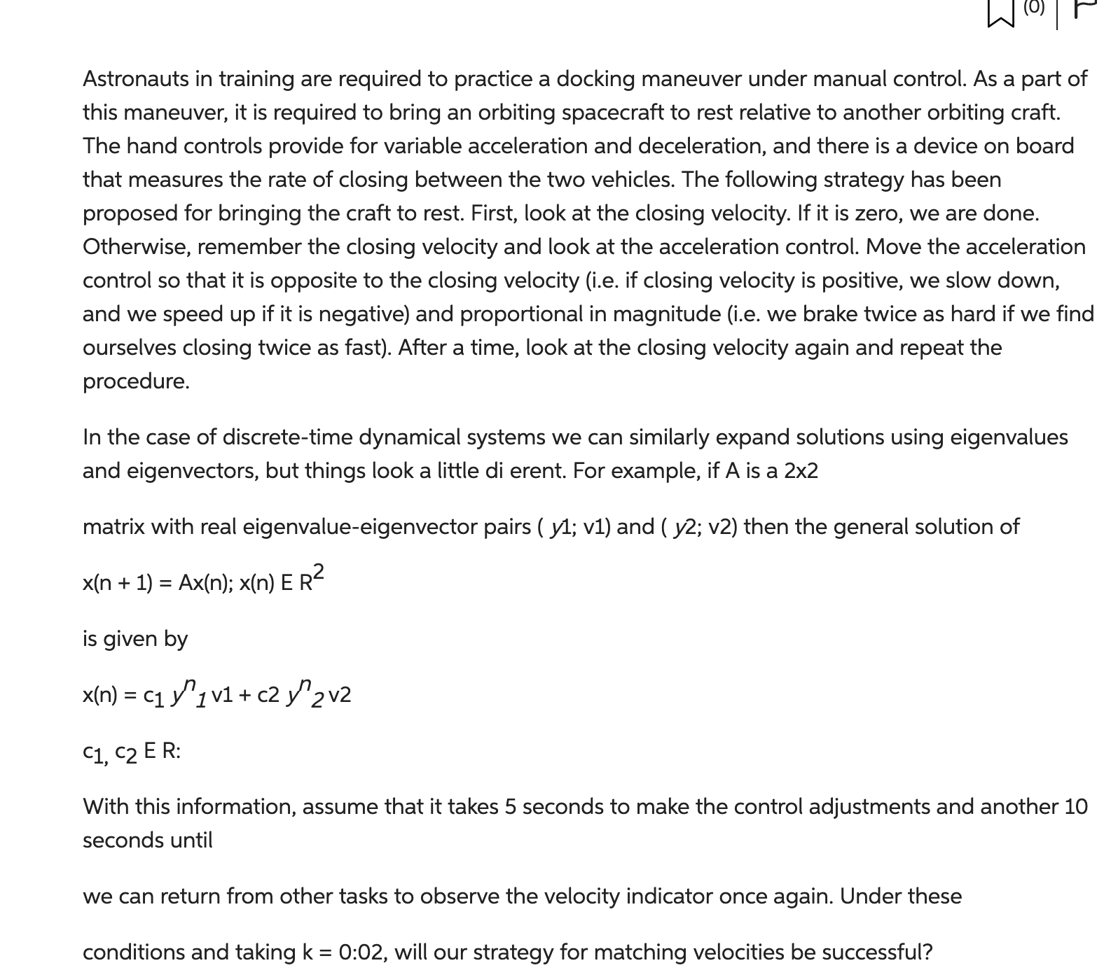 l/\\l(0)| I" Astronauts in training are required