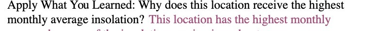 Apply What You Learned: Why does this location