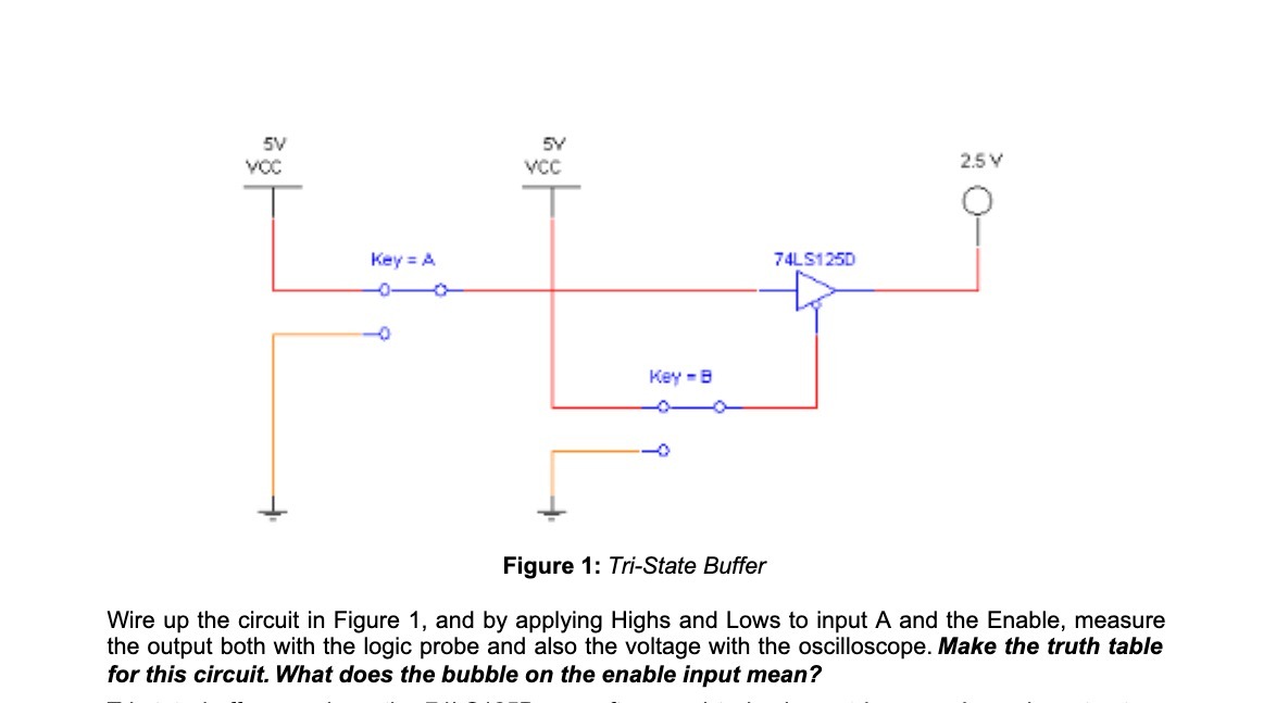 Figure 1: T-State Buffer Wire up the circuit in