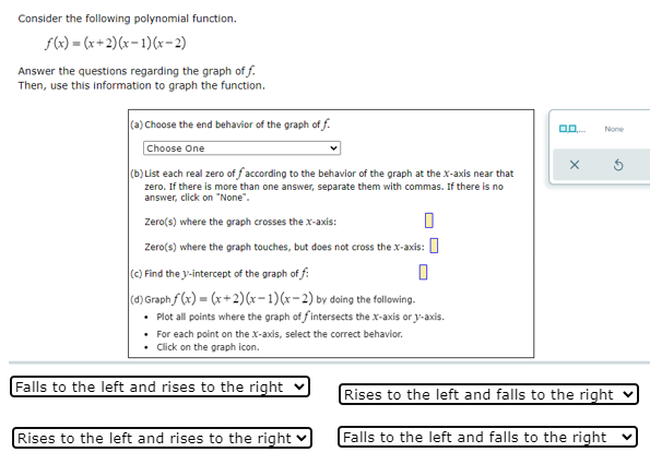 question 9 Consider the following polynomial