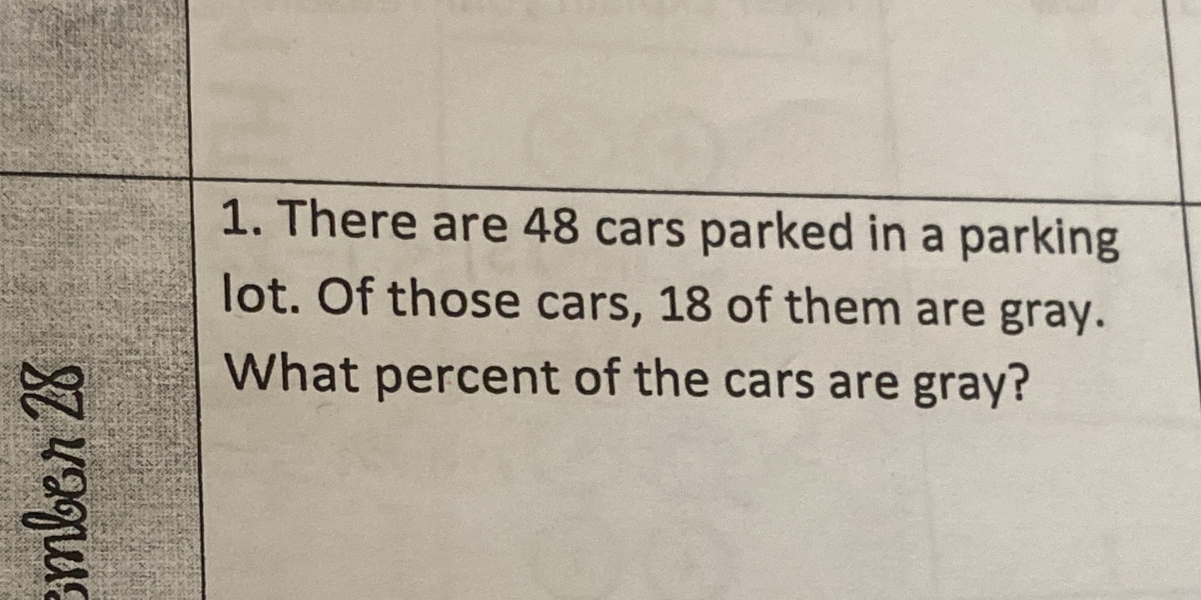 I don't understand 1. There are 48 cars parked in