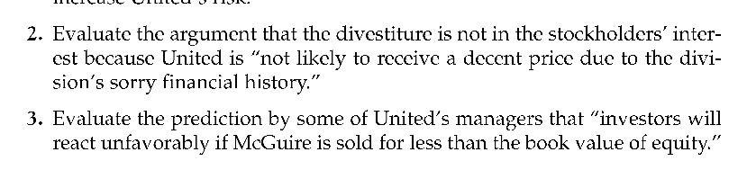2. Evaluate the argument that the divestiture is