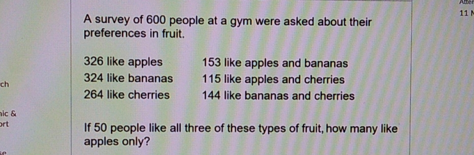 help! how to find how many like apples only?