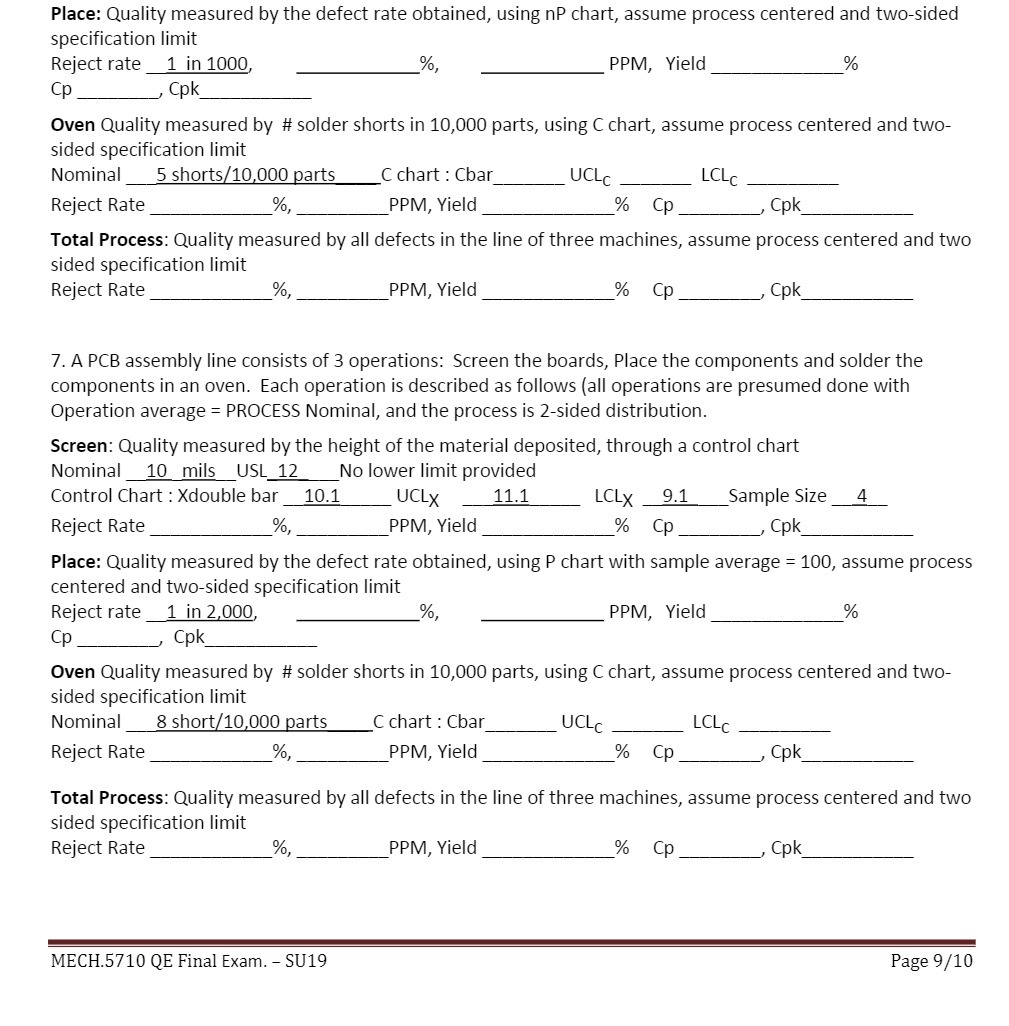 Place: Quality measured by the defect rate