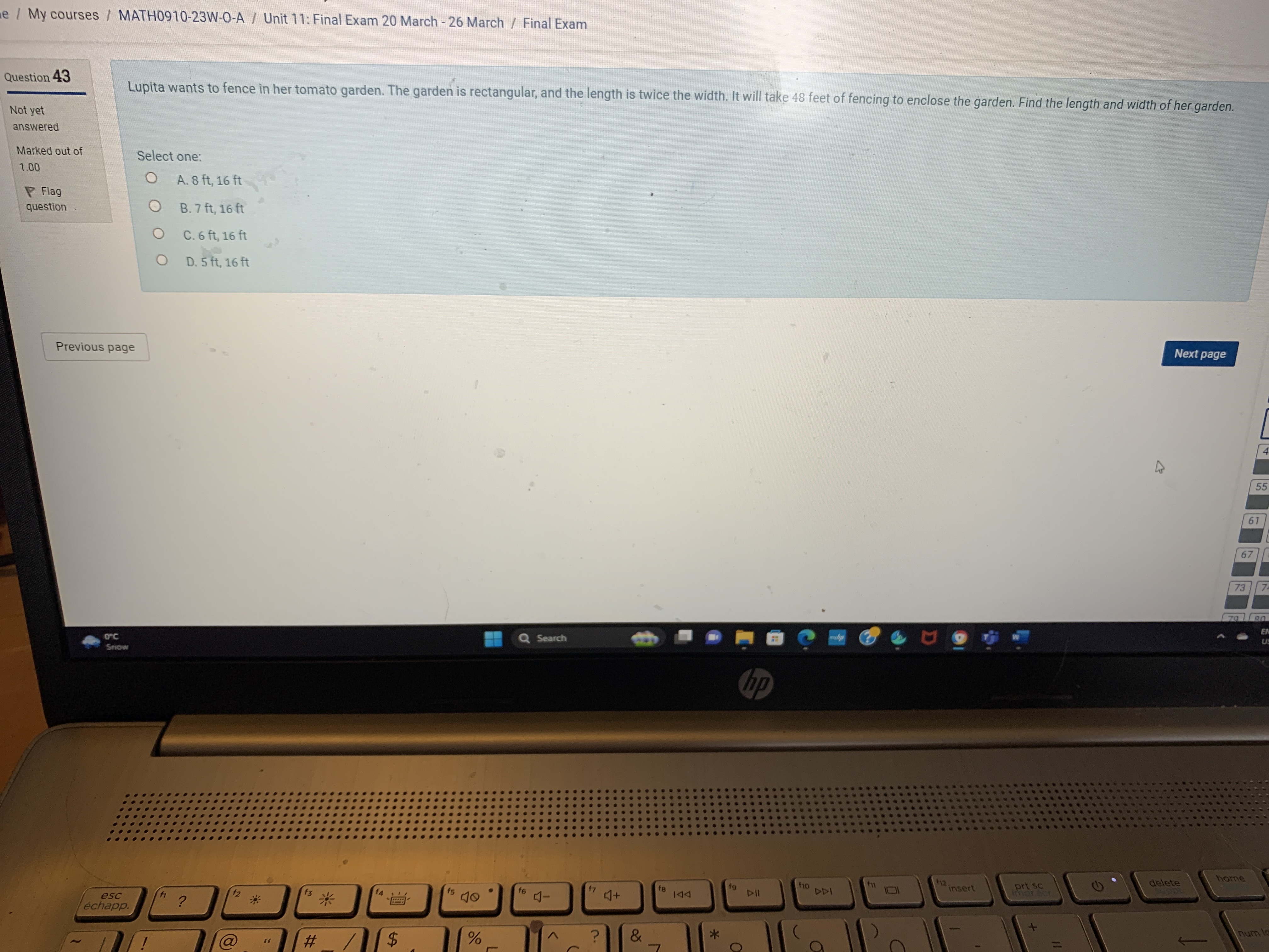 e / My courses / MATH0910-23W-O-A / Unit 11: