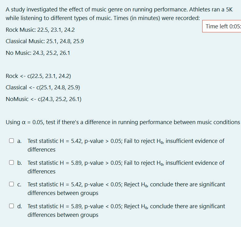 A study investigated the effect of music genre on