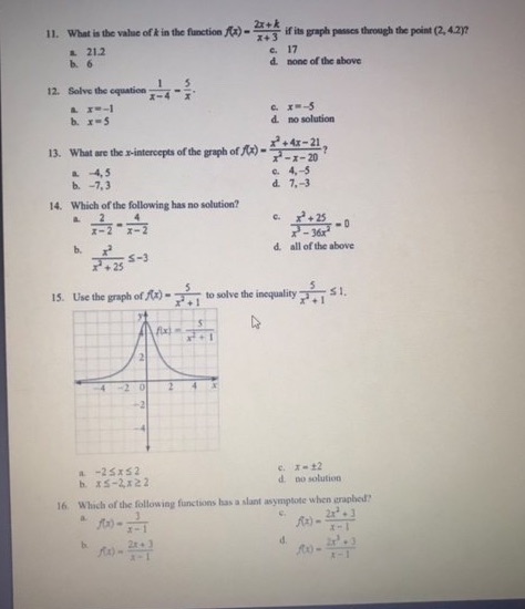 please answer all multiple choice questions 11.