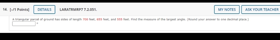 find value 14. [-/1 Points] DETAILS LARATRMRP7