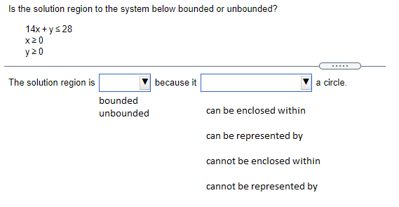 Is the solution region to the system below