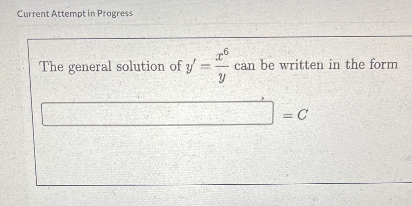 Please be clear Current Attempt in Progress The