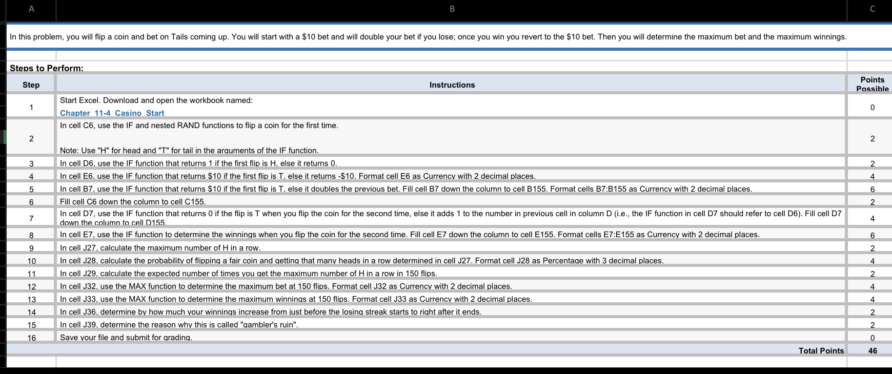 This MTH154 Excel B In this problem, you will