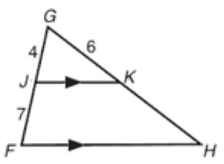 Find KH . A 33/7 B 42/3 C 101/2 D 21 \f