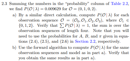 2.3 Summing the numbers in the "probability"