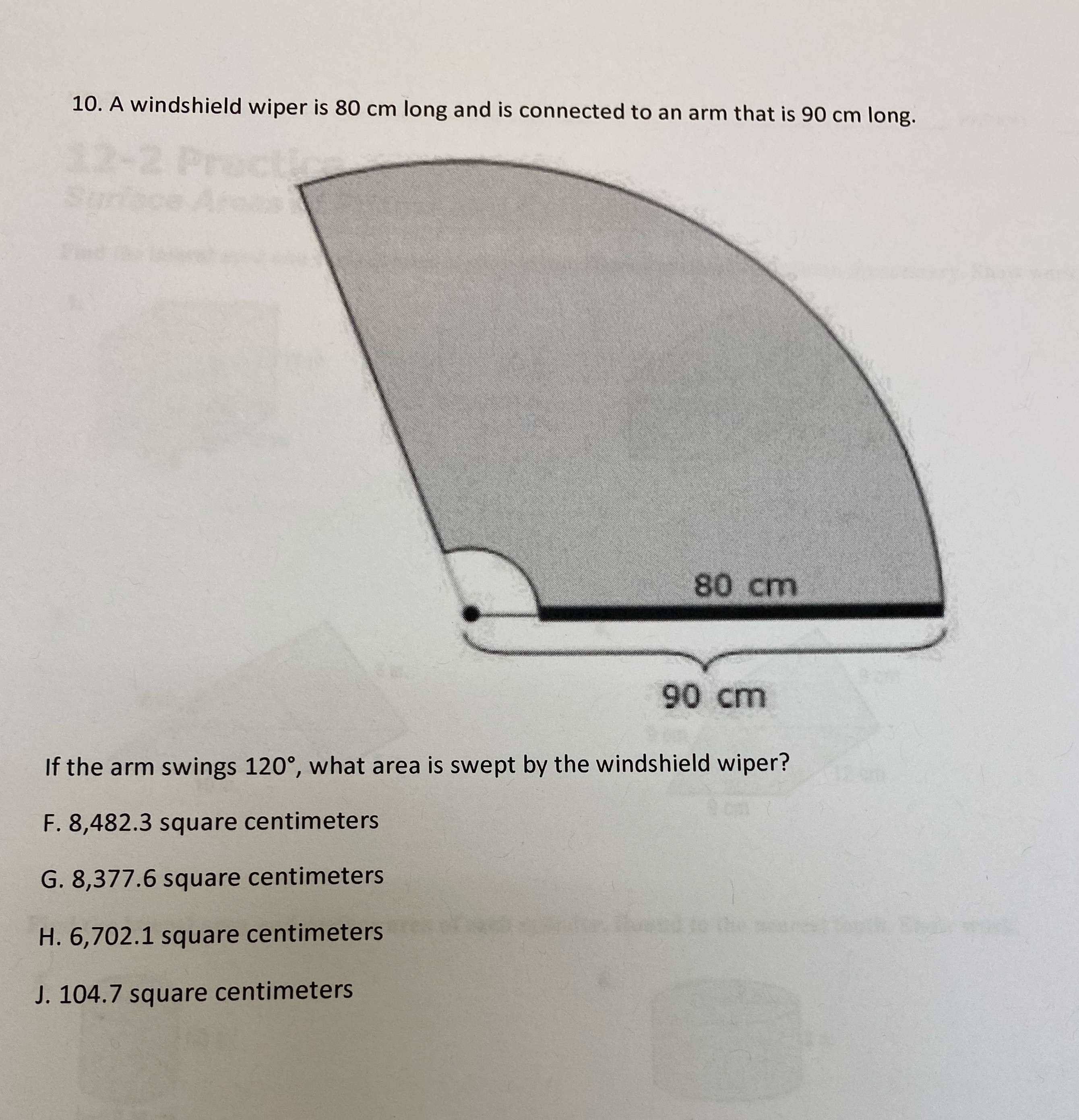 Pls explain n answer 10. A windshield wiper is 80