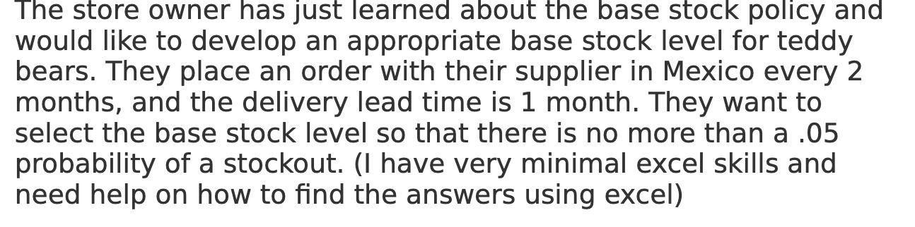 The store owner has just learned about the base