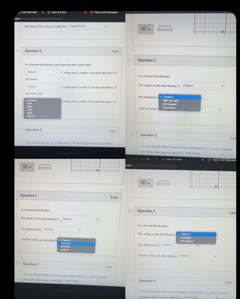 | Gar-Field High Quiz: 9.3 Quiz Topic: 8.04