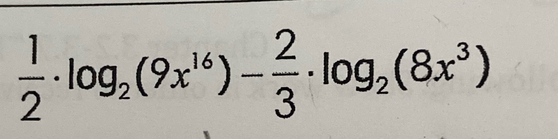 how do you condense this equation NI - . log,
