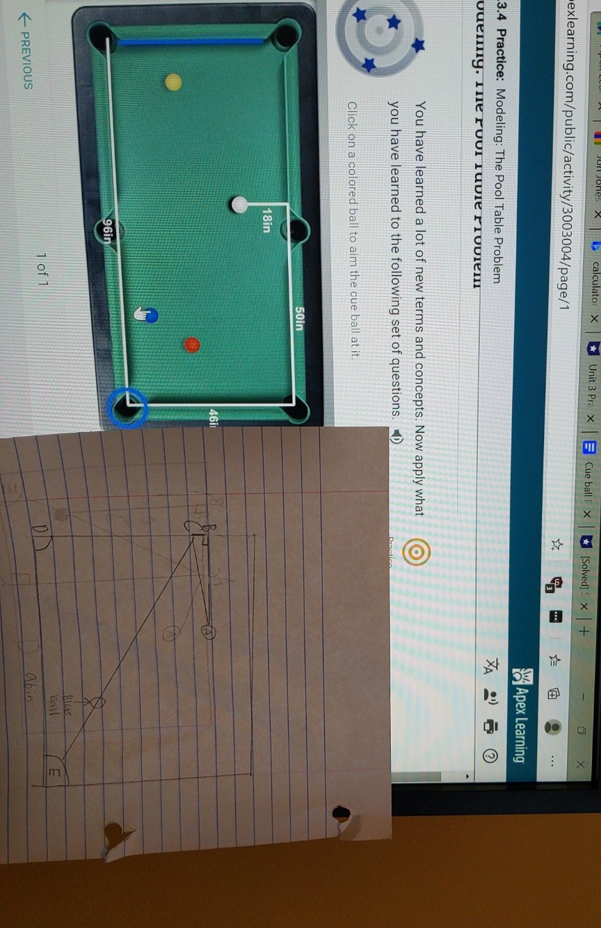 My question is "Use similar triangles to set up a