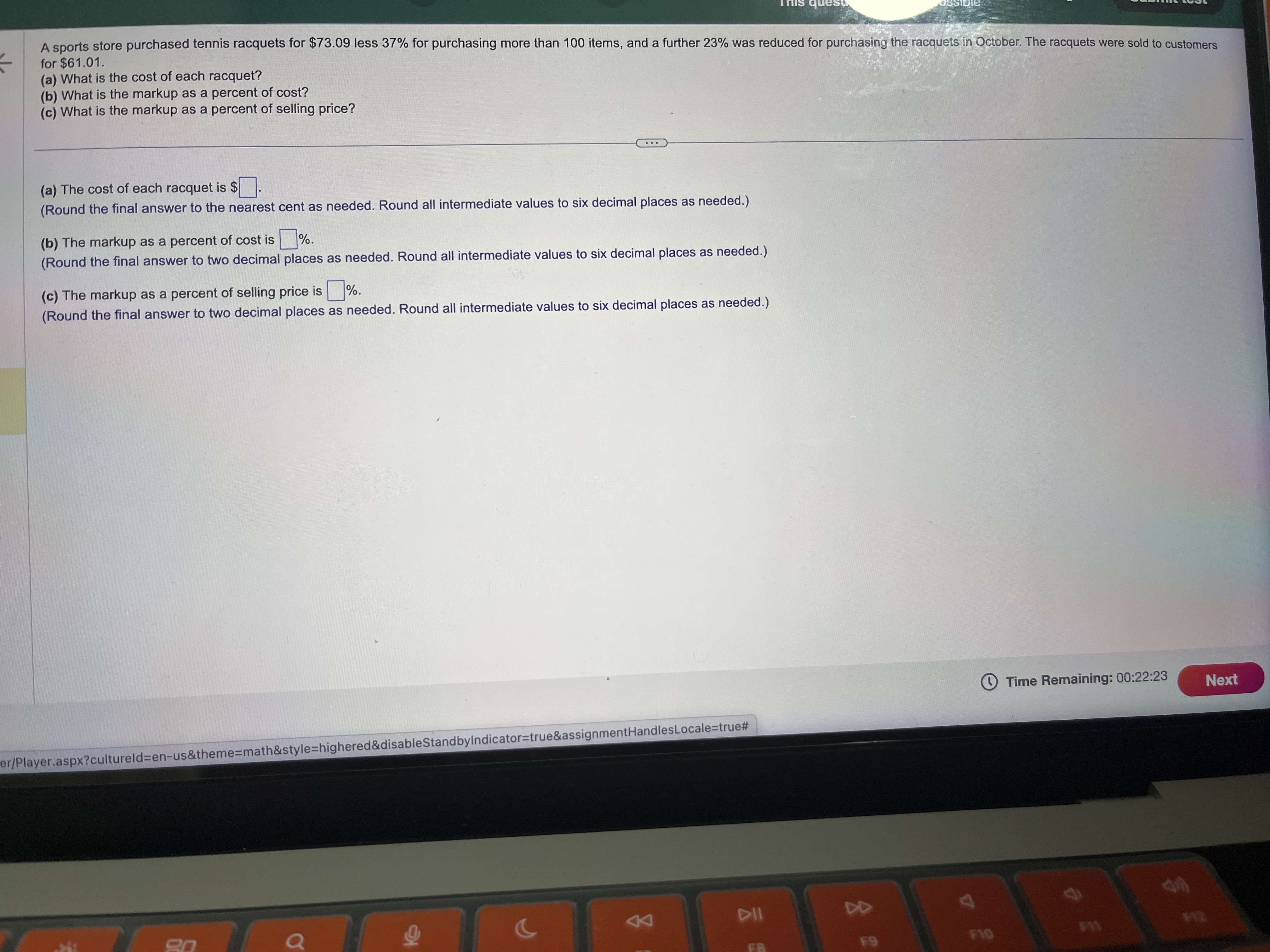 for $61.01. A sports store purchased tennis