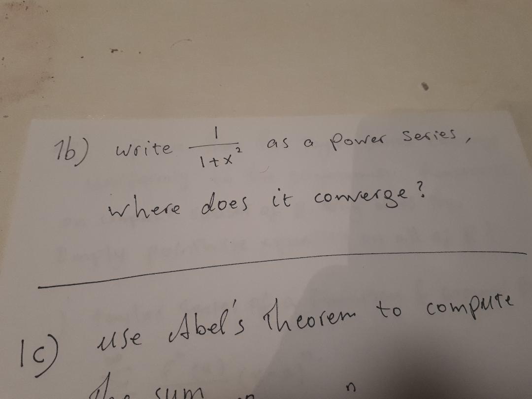16 ) write - as a power series, where does it