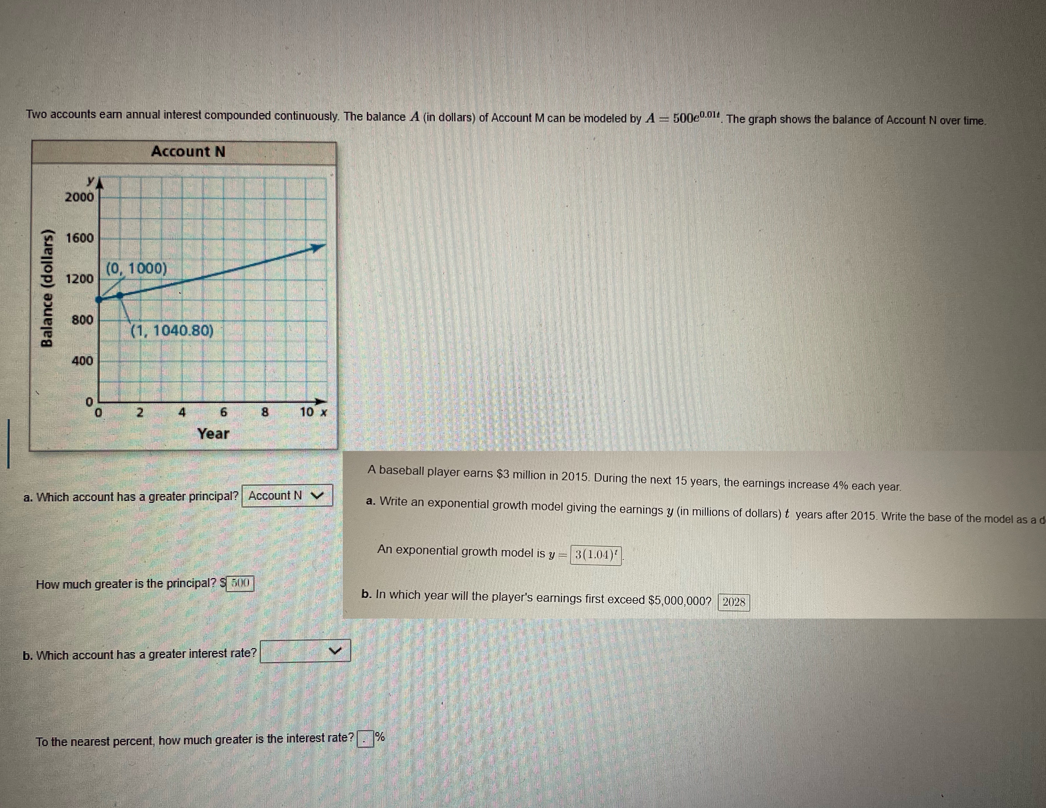 Hi, there is two questions, I answered some of