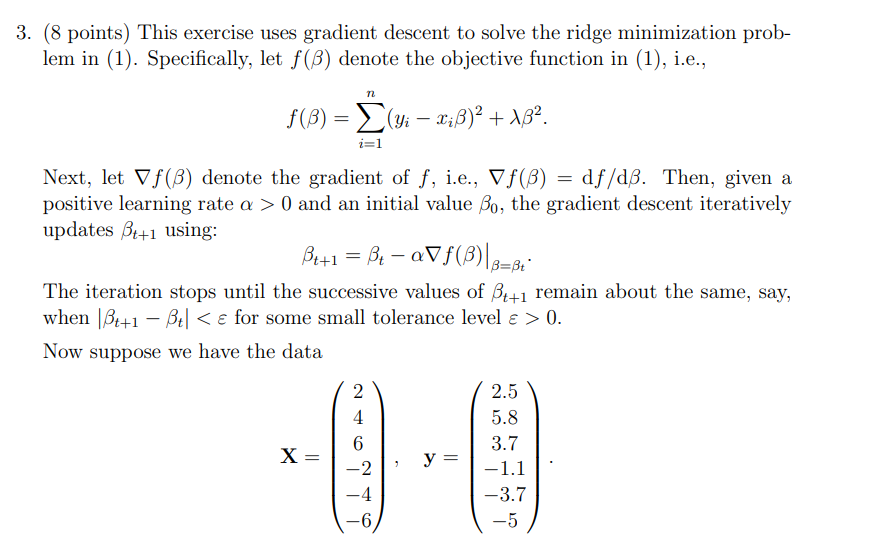 STATISTICAL AND MACHINE LEARNING ECON576 Problem